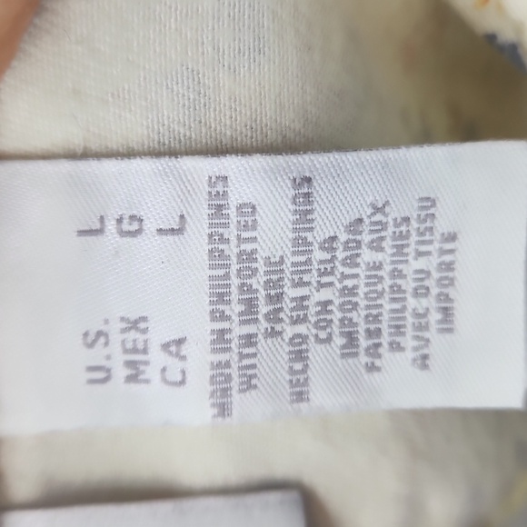 Vintage Liz Claiborne LizWear Jeans Women's Cream Cotton  Floral Blazer Size L - Picture 6 of 13